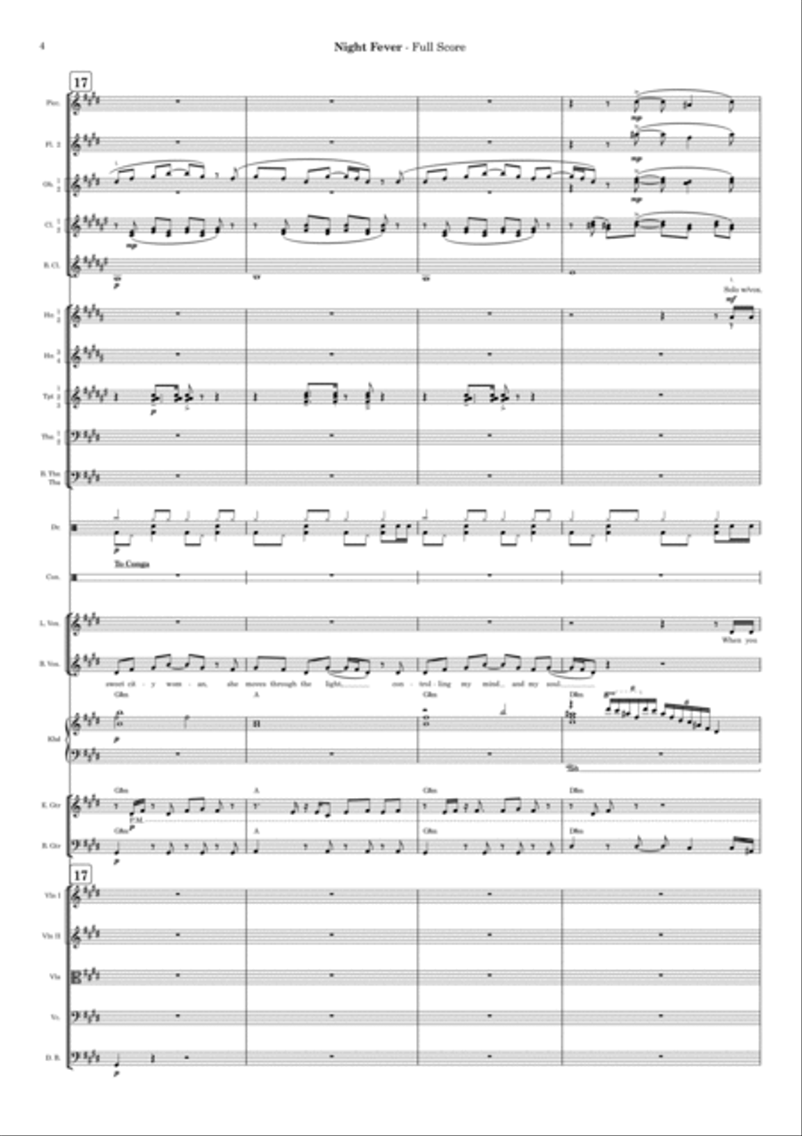 Night Fever Night Fever Full Orchestra scores gallery preview page 4