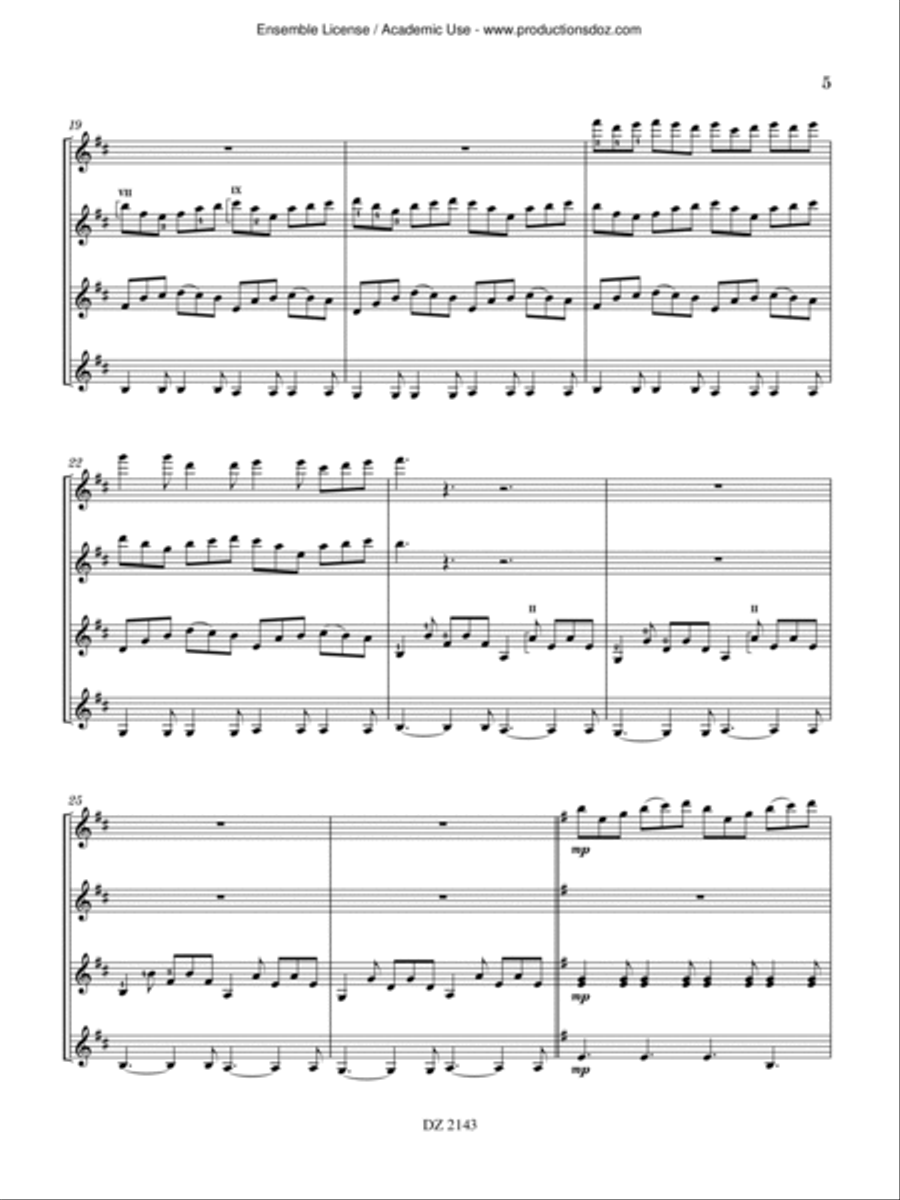 Gigue Guitar Ensemble scores gallery preview page 5