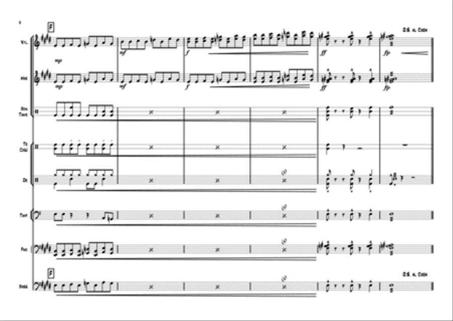 Peter Gunn Percussion Ensemble scores gallery preview page 6