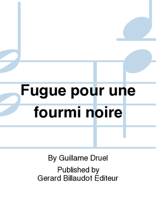 Book cover for Fugue pour une fourmi noire