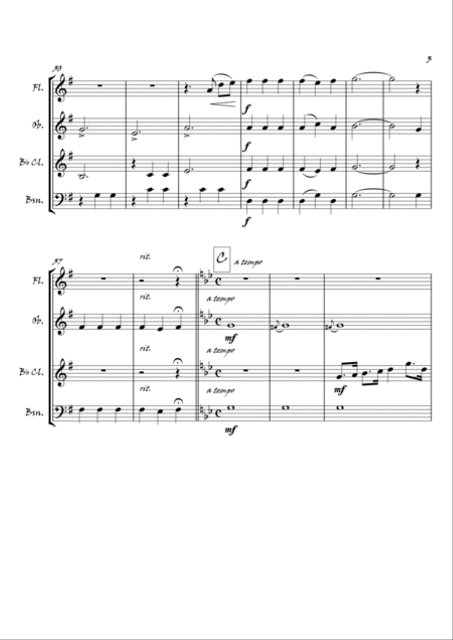 Scottish Medley Woodwind Quartet scores gallery preview page 4