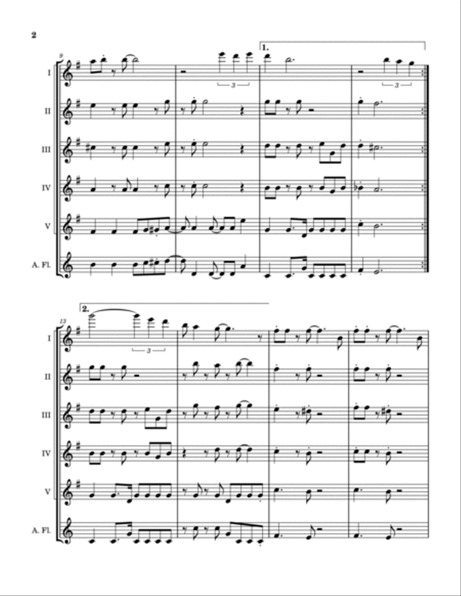 Undun Woodwind Quintet scores gallery preview page 3