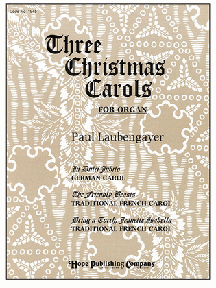Book cover for Three Christmas Carols for Organ