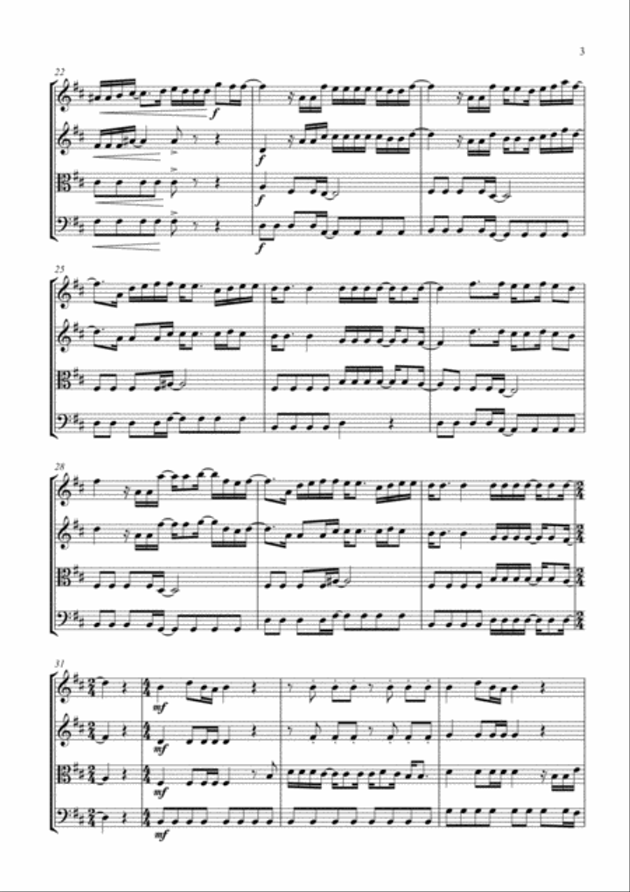 The Greatest Show String Quartet scores gallery preview page 3
