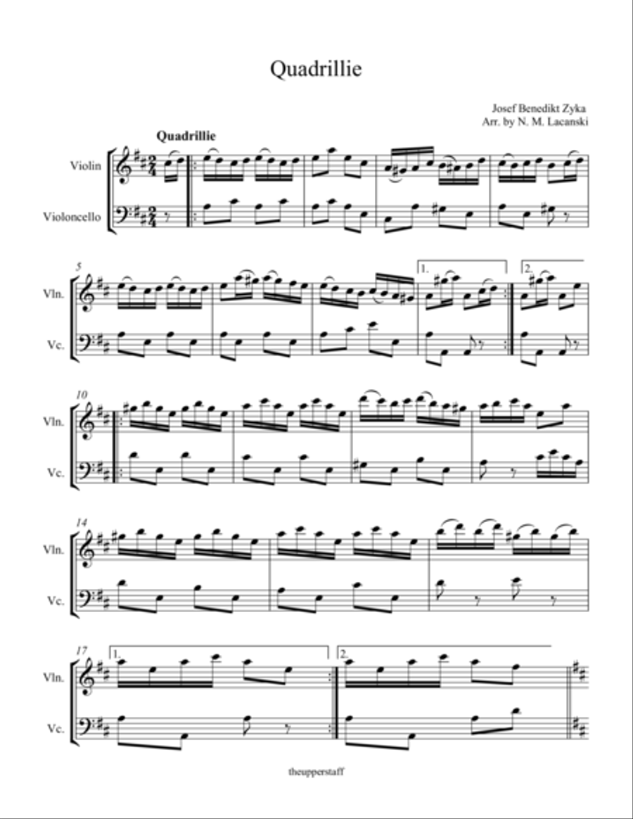 Quadrillie String Duet scores gallery preview page 1
