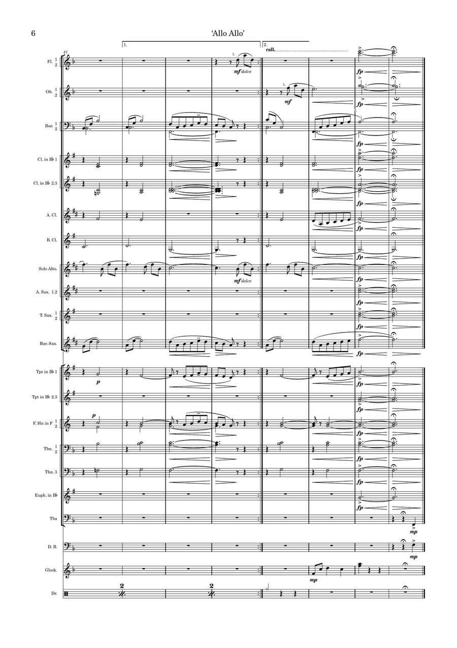 'allo 'allo Concert Band scores gallery preview page 6