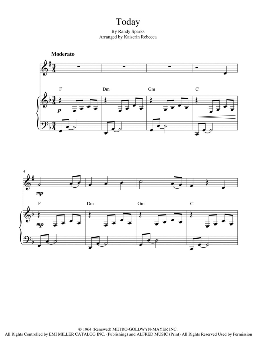 Today Clarinet Solo scores gallery preview page 1