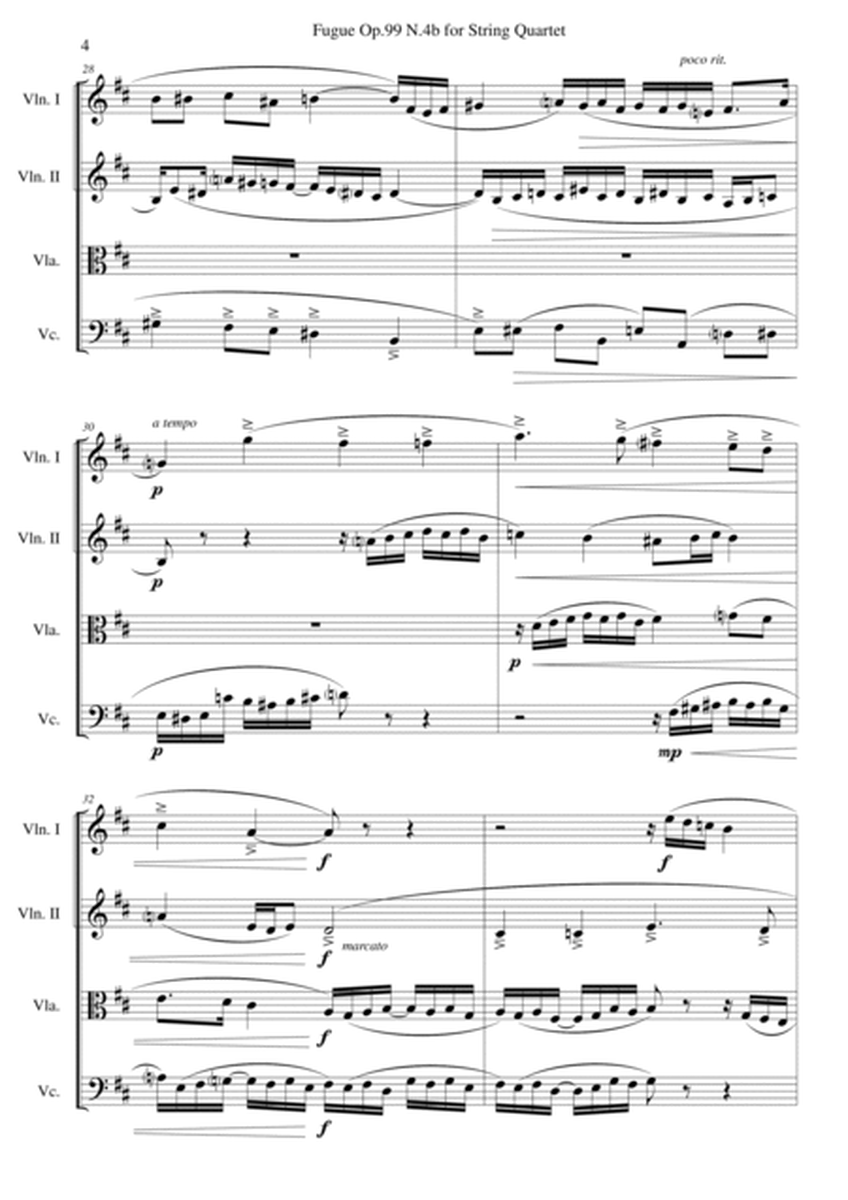 Fugue Op.99 N.4b for String Quartet image number null