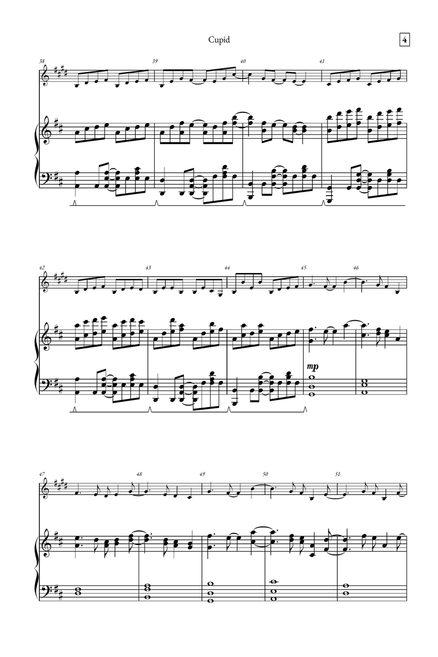 Cupid - Twin Version (Feat. Sabrina Carpenter) B-Flat Clarinet scores gallery preview page 4