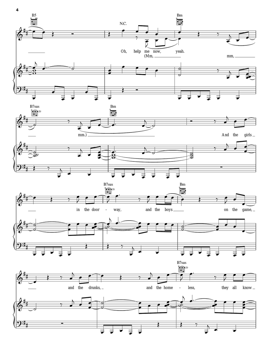 Out Of Control Out Of Control Piano, Vocal, Guitar scores gallery preview page 4