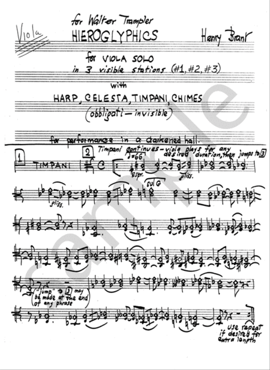 Hieroglyphics I Harp scores gallery preview page 3