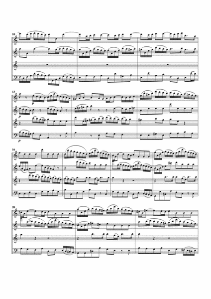Aria: Sende deine Macht von oben, from cantata BWV 126 (arrangement for 4 recorders)