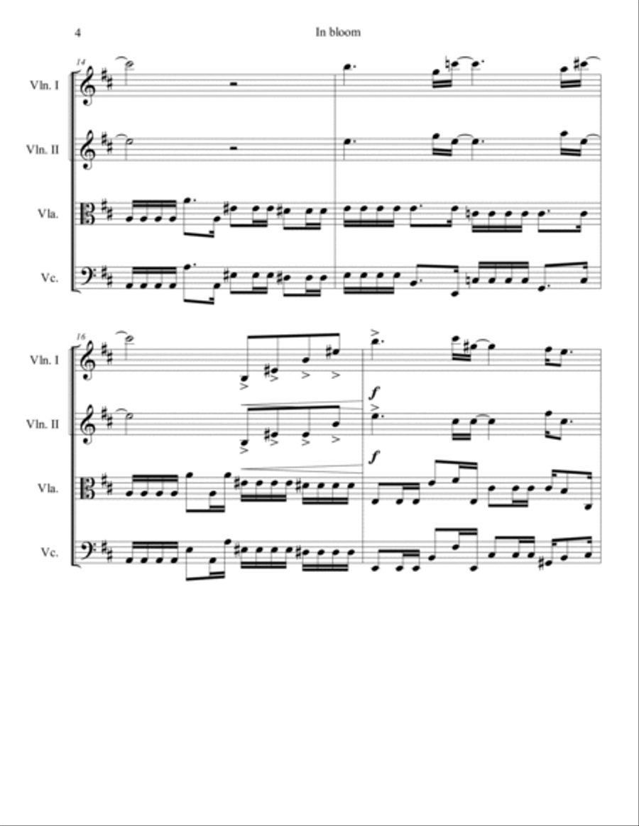 In Bloom String Quartet scores gallery preview page 4