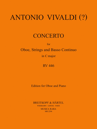 Book cover for Concerto in C major RV 446