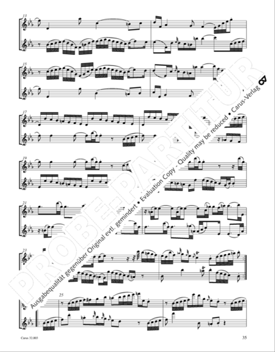 Gesamtausgabe Band 3 (Kammermusik: Duette, Solo- und Triosonaten) Score scores gallery preview page 56