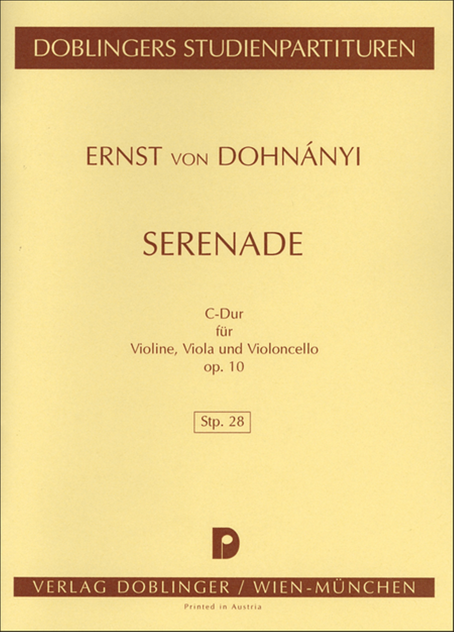 Serenade op. 10 String Trio scores gallery preview page 1
