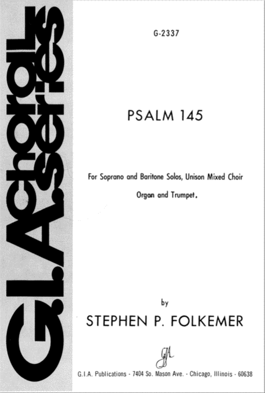 Psalm 145 Psalm 145 Unison Choir scores gallery preview page 1