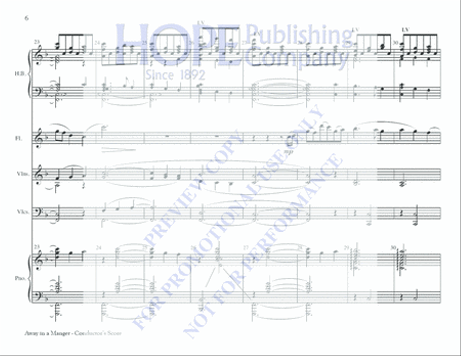 Away in a Manger 5-Octaves scores gallery preview page 6