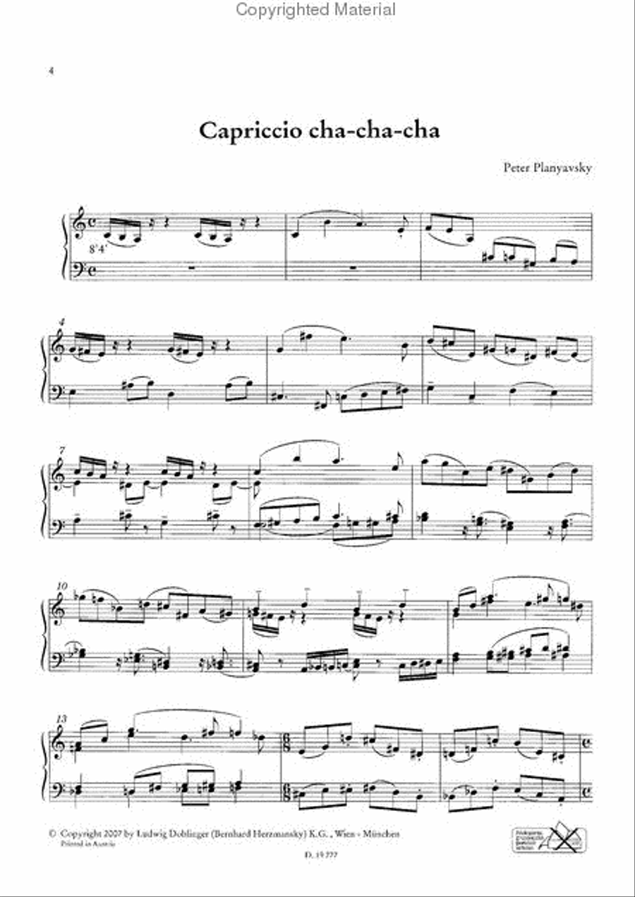Capriccio cha-cha-cha Organ scores gallery preview page 2