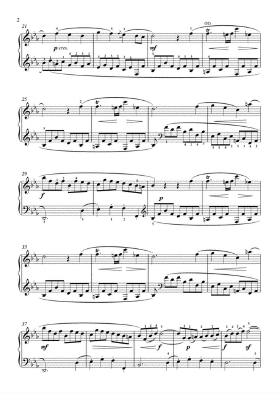 Scarlatti-Sonata in E flat-Major L.216 K.192(piano) Piano Solo scores gallery preview page 3