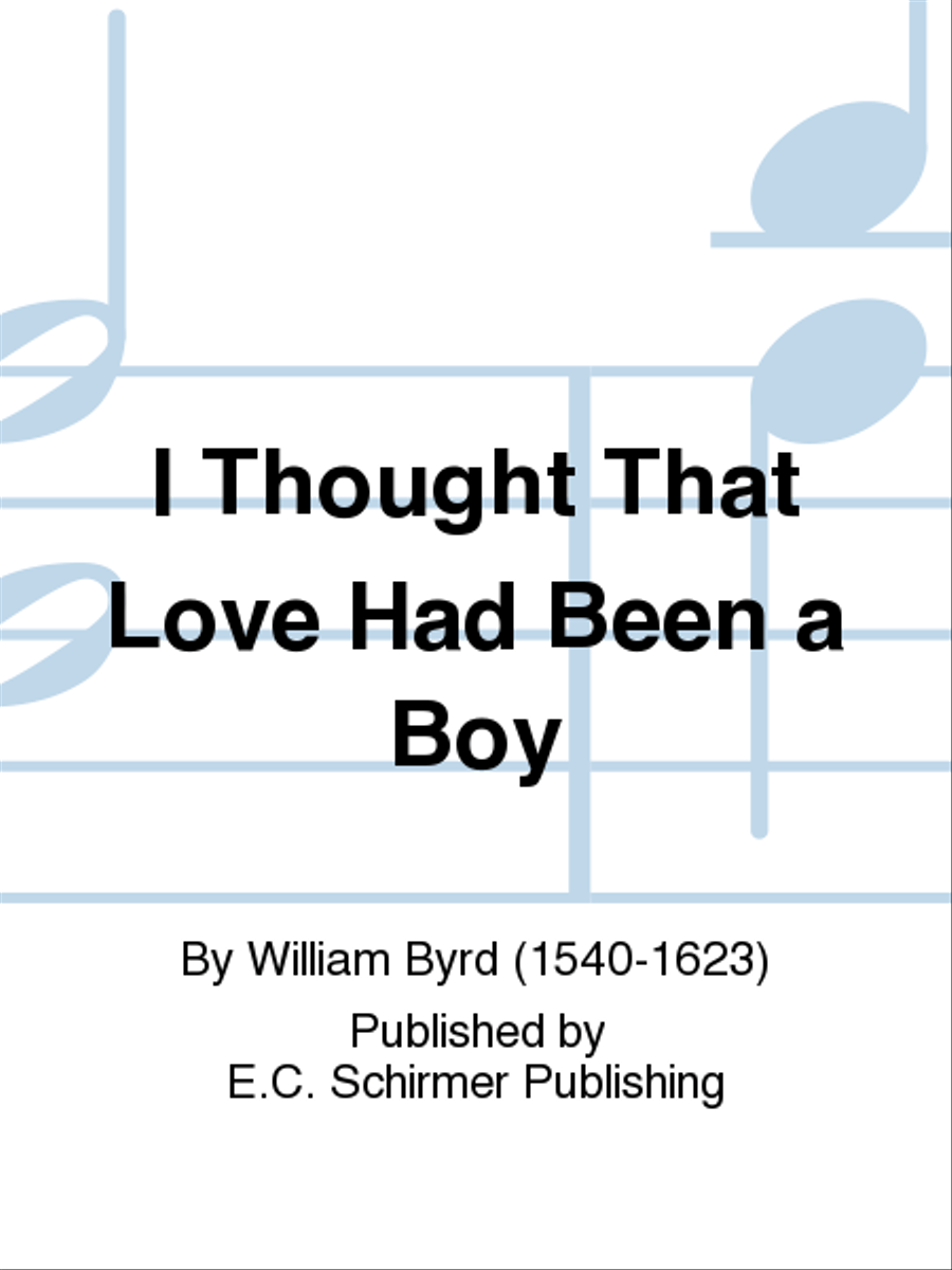 I Thought That Love Had Been a Boy SSATB scores gallery preview page 1