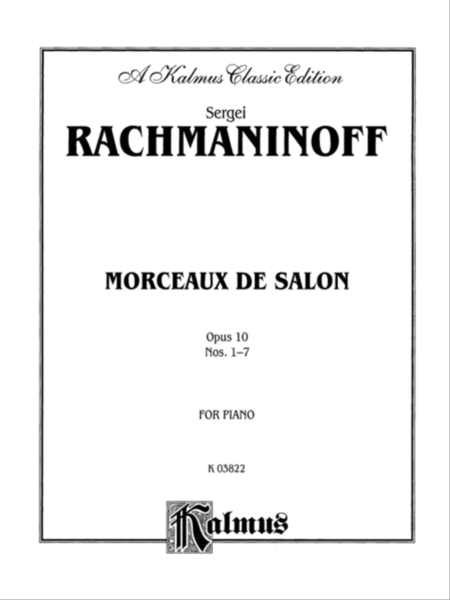 Morceaux de Salon, Op. 10