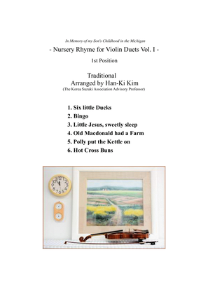 Book cover for Nursery Rhyme for Violin Duet Vol. I