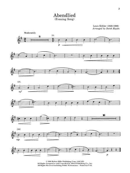 Belwin Master Solos (Alto Saxophone), Volume 1