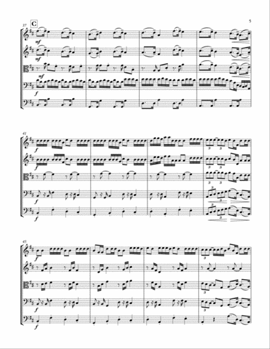 Despacito String Quintet scores gallery preview page 5