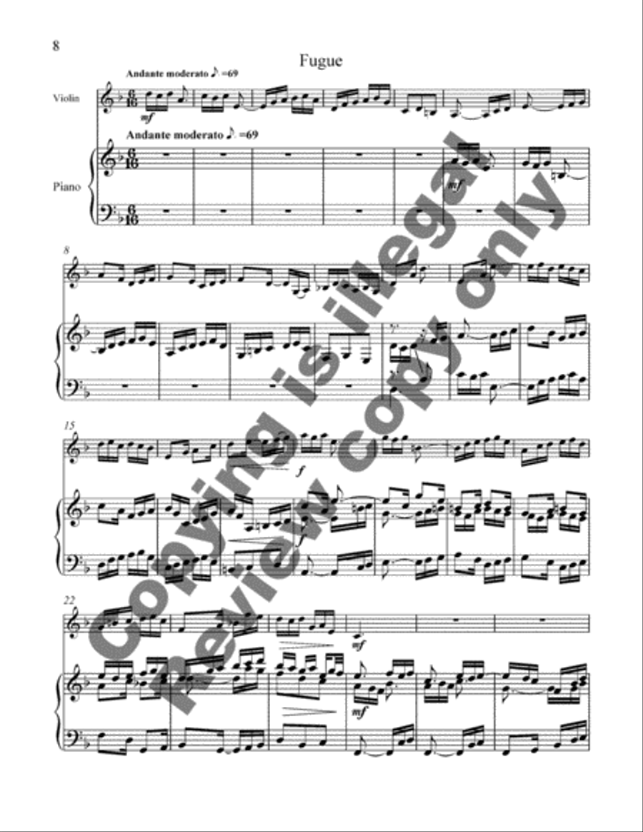 Aria and Fugue Aria and Fugue Violin Solo scores gallery preview page 10