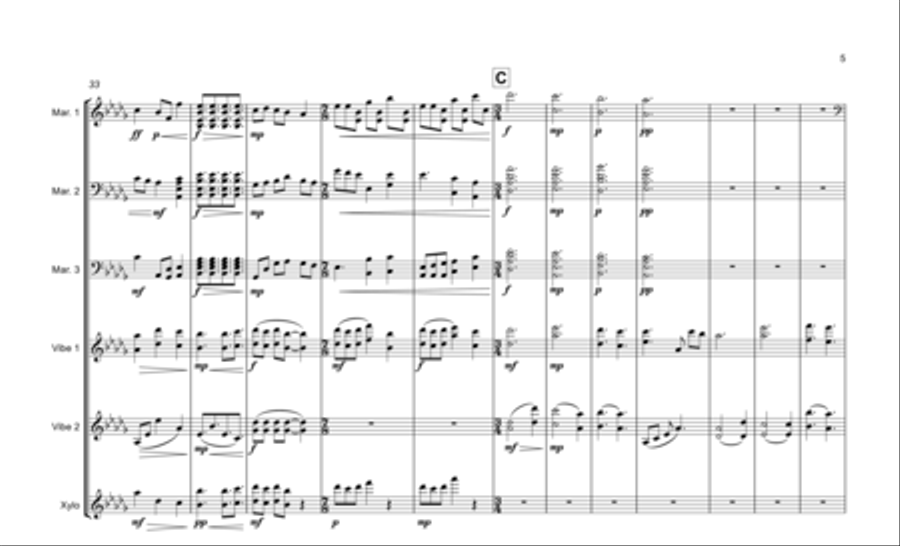 Monophobic Percussion Ensemble scores gallery preview page 5