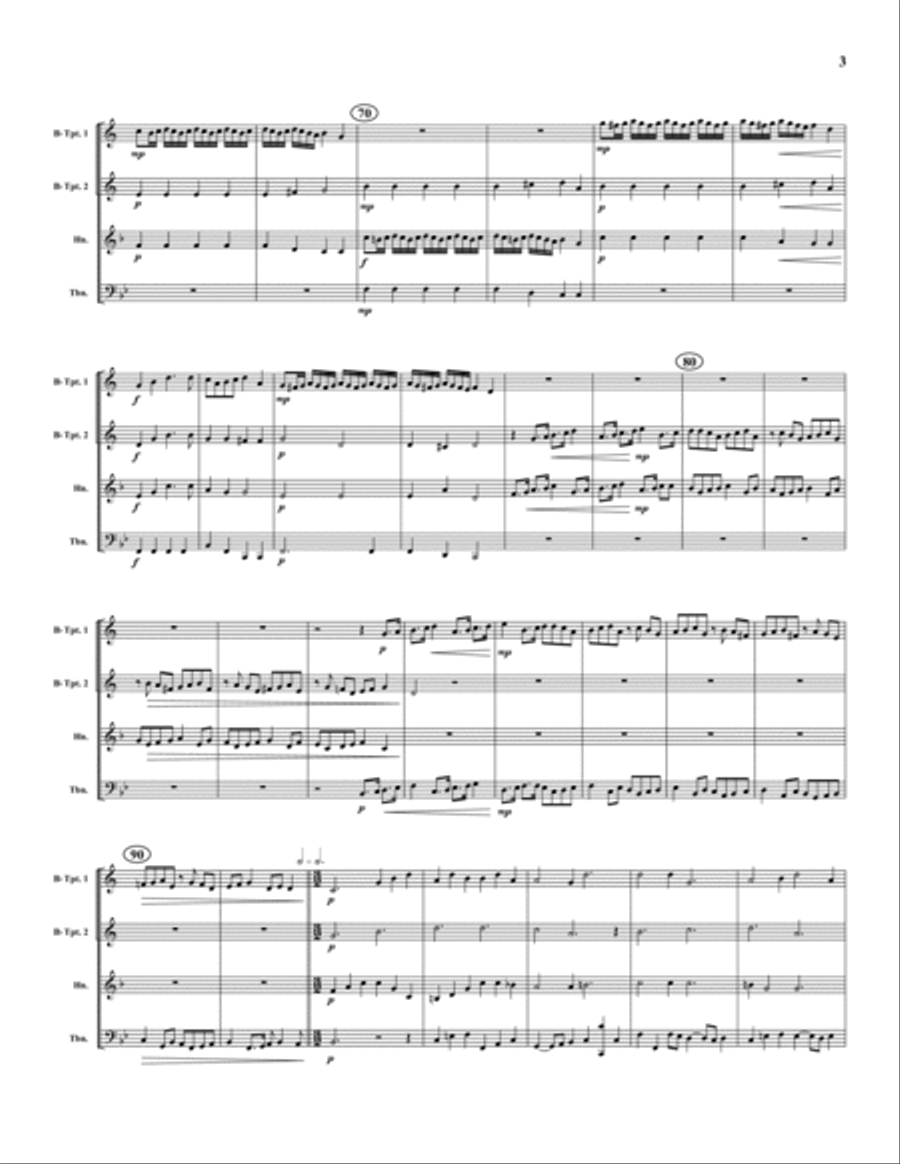 Ceremonial Music for Brass Quartet Brass Quartet scores gallery preview page 5