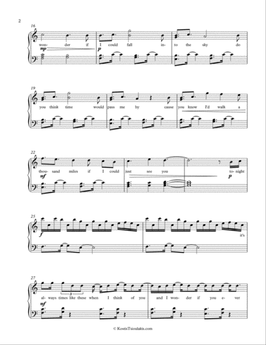 A Thousand Miles A Thousand Miles Voice scores gallery preview page 2