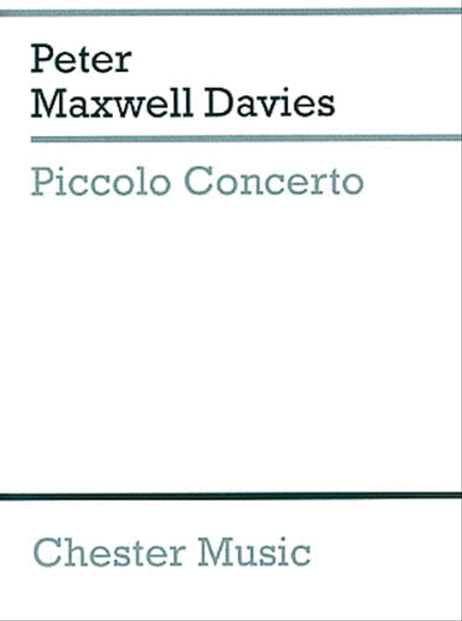 Peter Maxwell Davies: Piccolo Concerto (Study Score) Orchestra scores gallery preview page 1