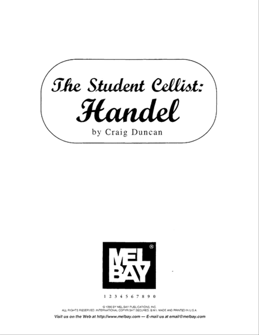 The Student Cellist: Handel Cello scores gallery preview page 2