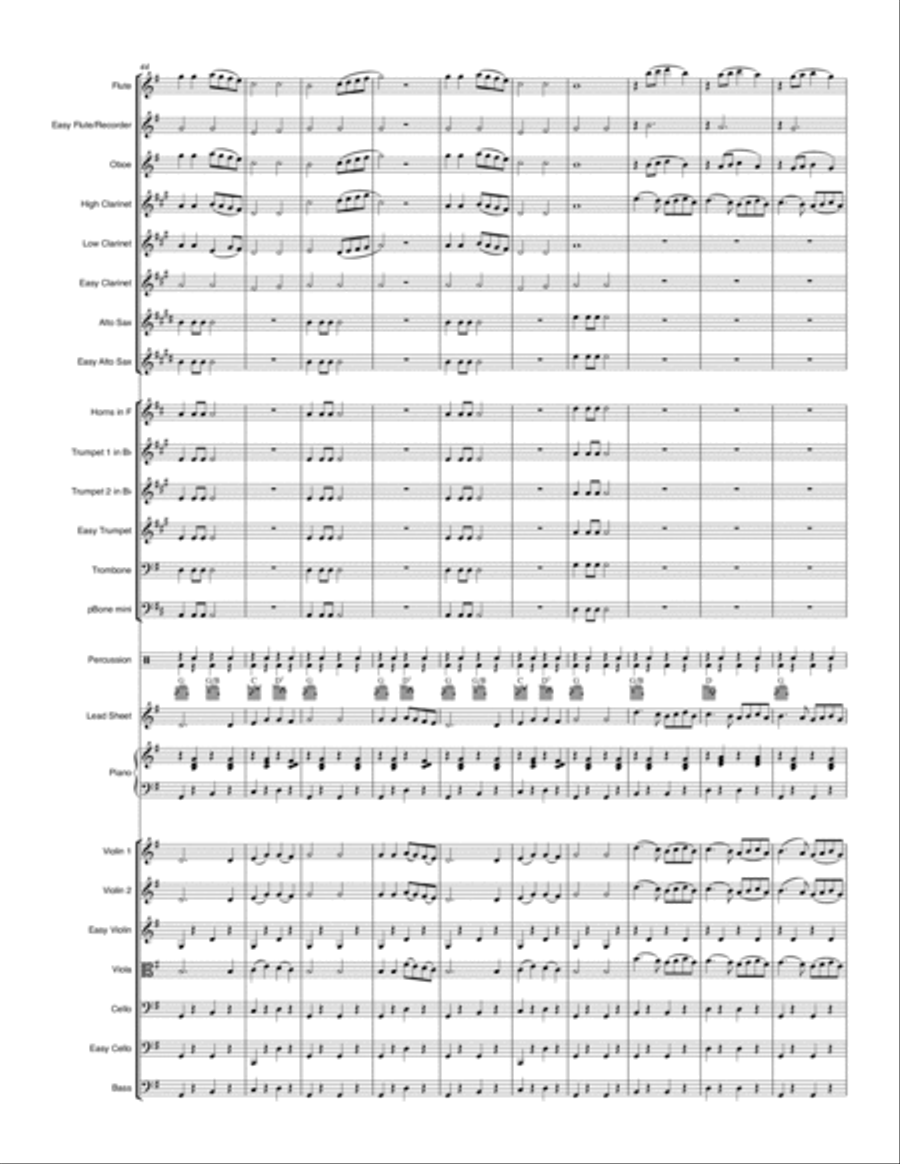 Holiday Medley Full Orchestra scores gallery preview page 5