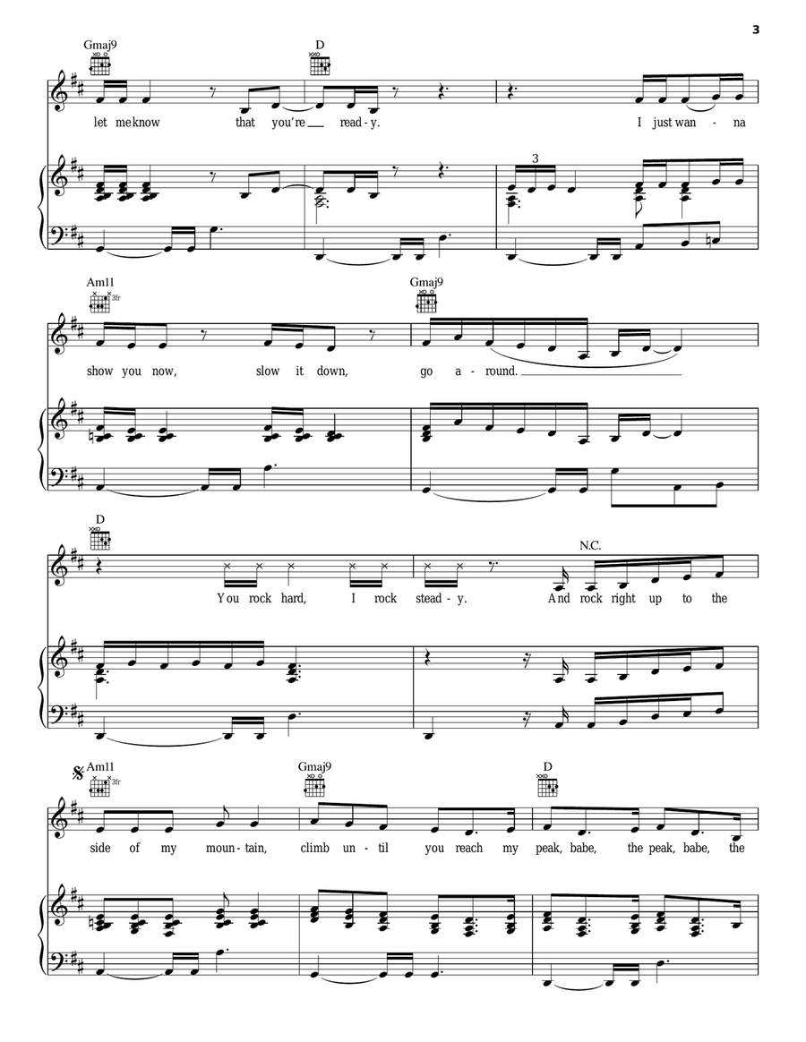 Rocket Piano, Vocal, Guitar scores gallery preview page 3