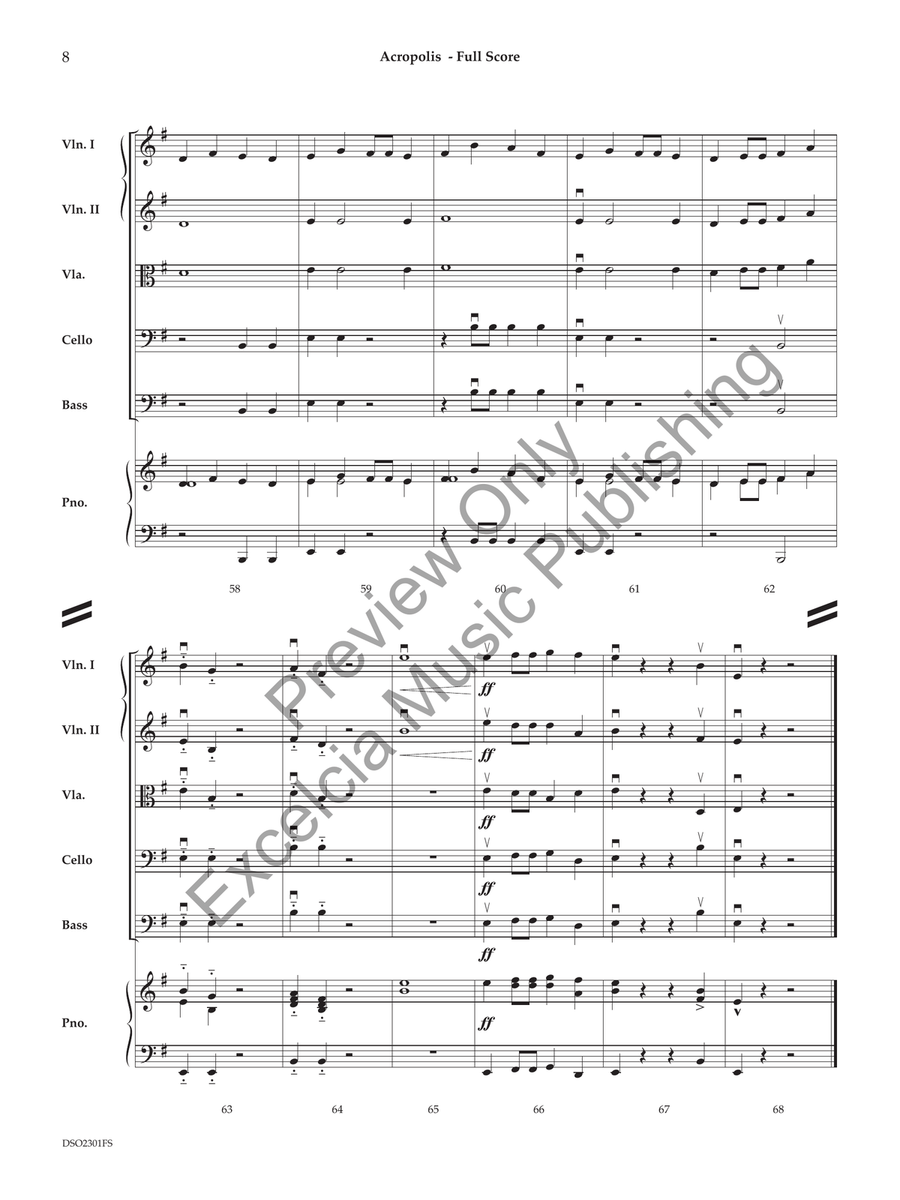 Acropolis (Score) String Orchestra scores gallery preview page 9