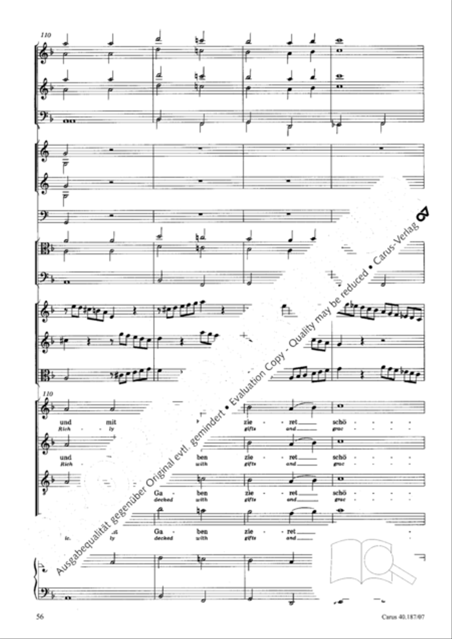 Verleih uns Frieden + Wir glauben all an einen Gott Orchestra scores gallery preview page 57