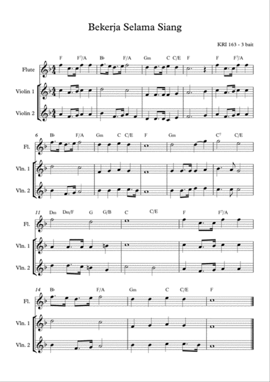 Work, for the Night Is Coming Flute scores gallery preview page 1
