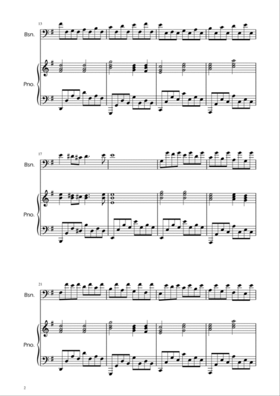 Passacaglia - Handel/Halvorsen - Bassoon Solo w/ Piano Chamber Music scores gallery preview page 2