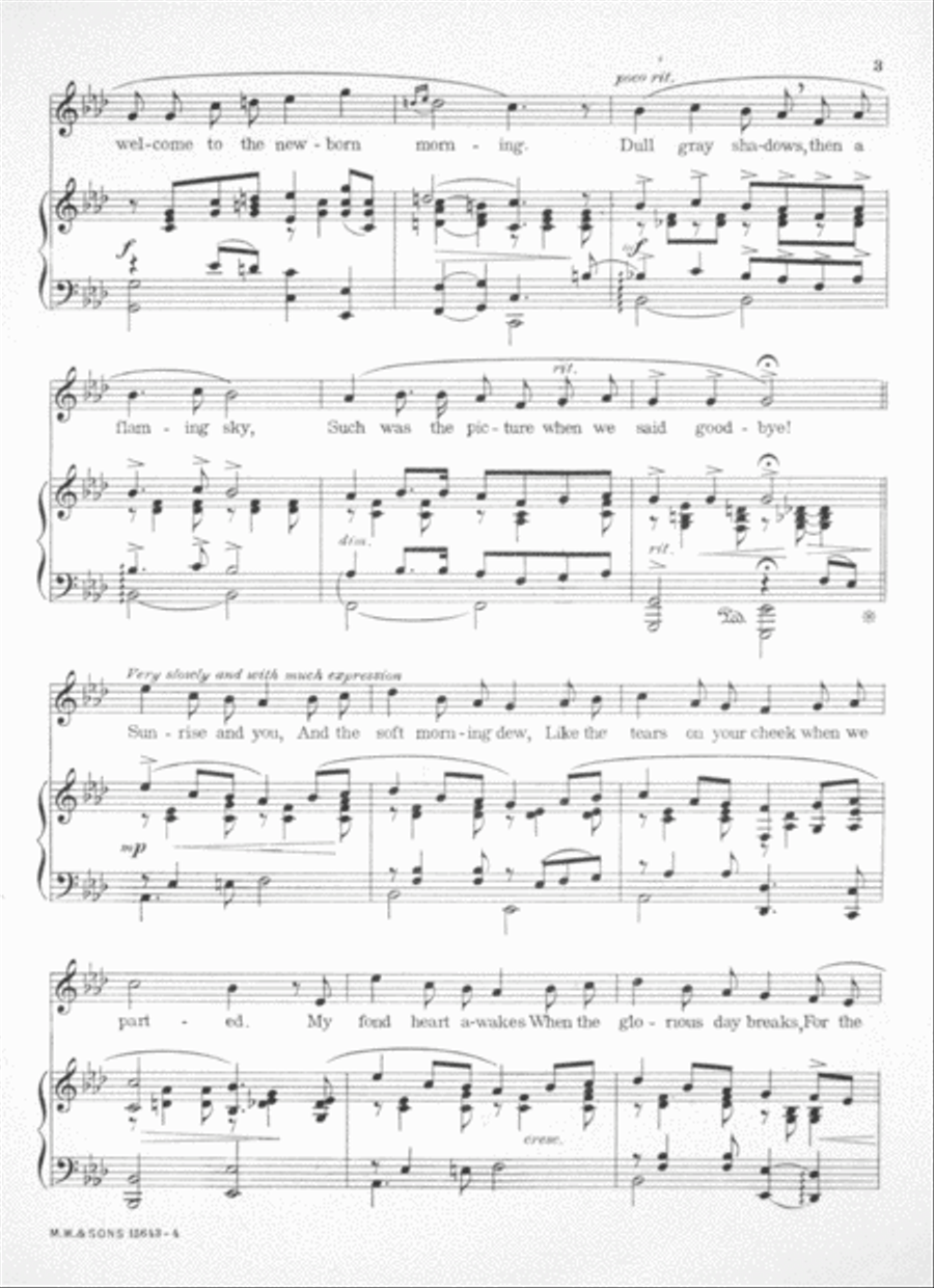 Sunrise and You. The Musical Theme of 