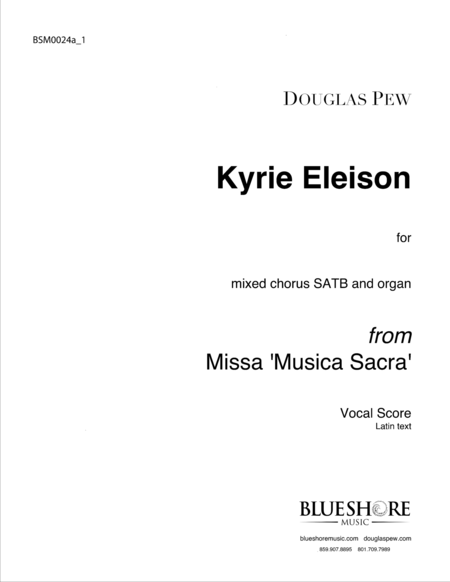 Kyrie Eleison, SATB and Organ image number null