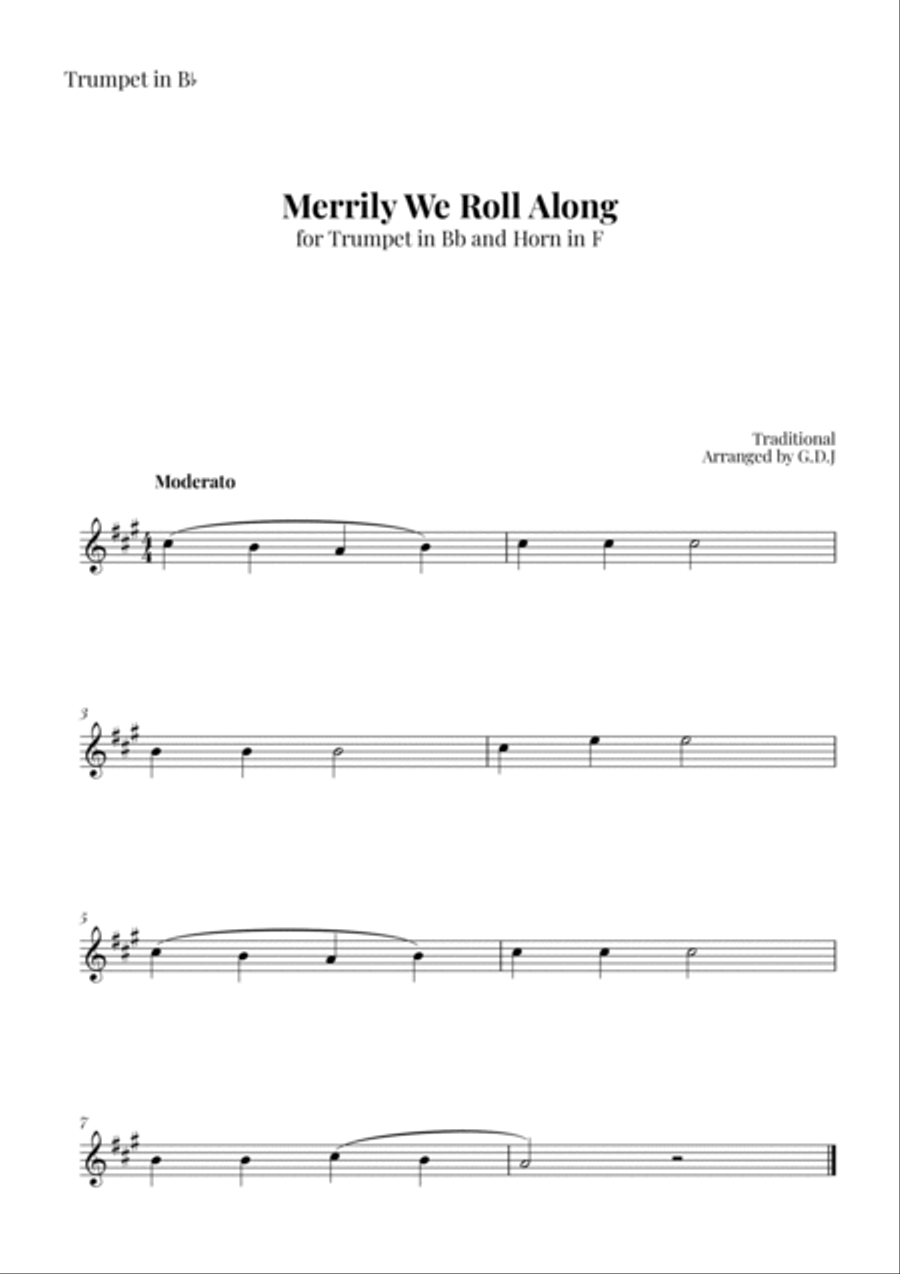 Merrily We Roll Along Brass Duet scores gallery preview page 2