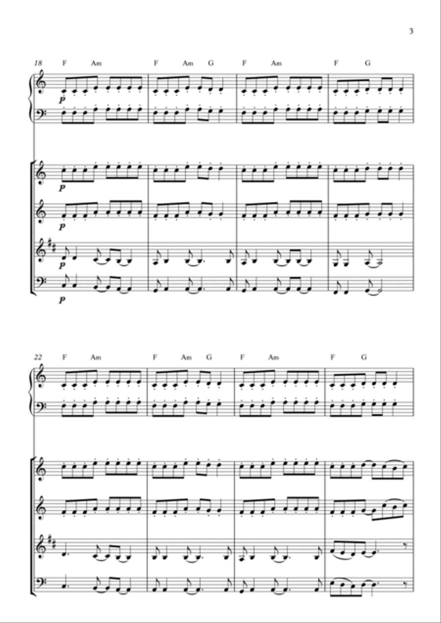 Rock You Like A Hurricane Woodwind Quartet scores gallery preview page 3