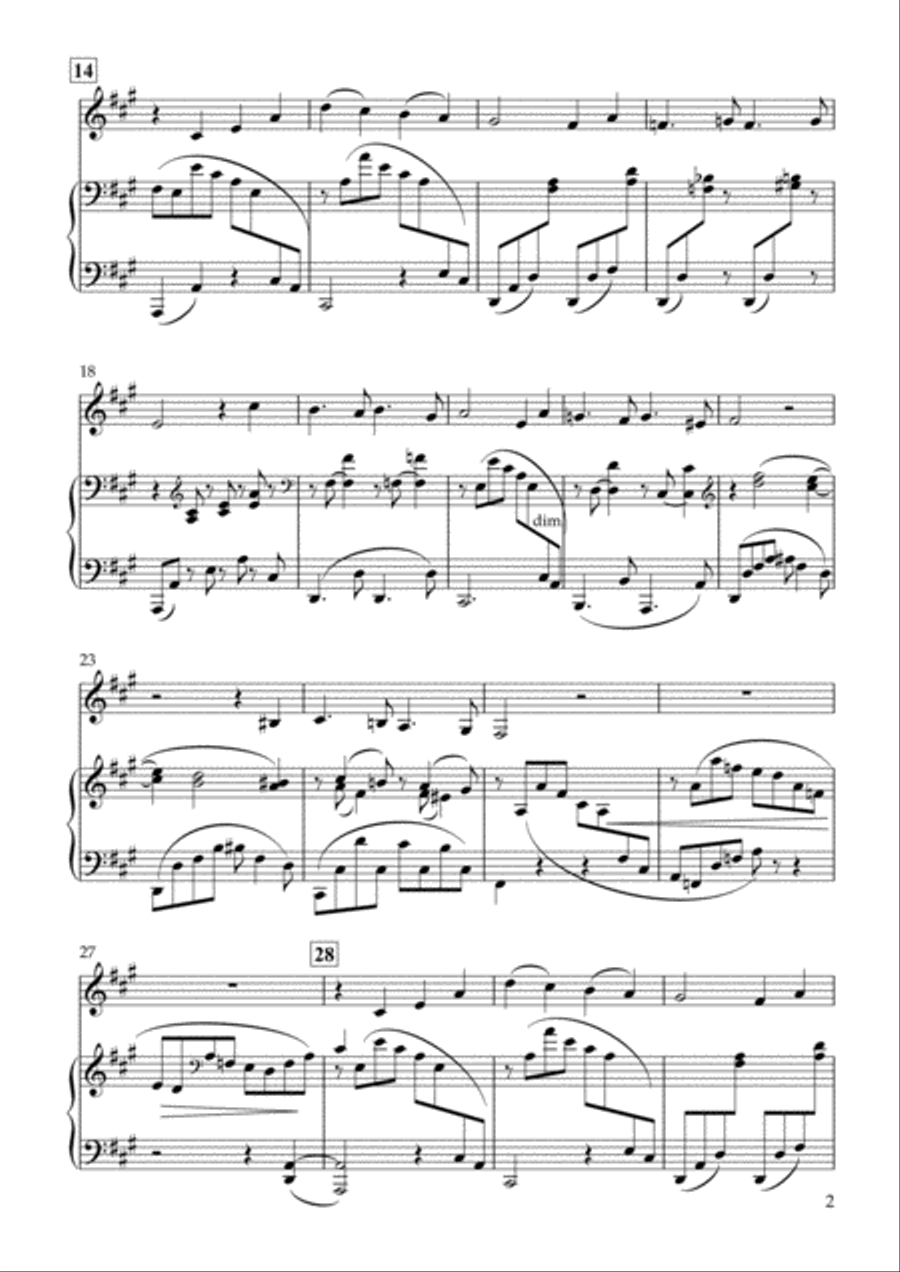 'Wie Melodien zieht es mir (It moves like a melody)' Op.105-1 for Horn & Piano Horn scores gallery preview page 2
