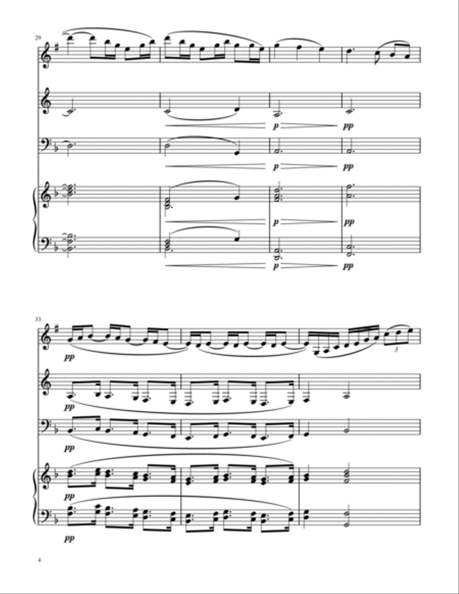 La fille aux cheveux de lin - Debussy - Brass Trio w/ Piano Brass Trio scores gallery preview page 4