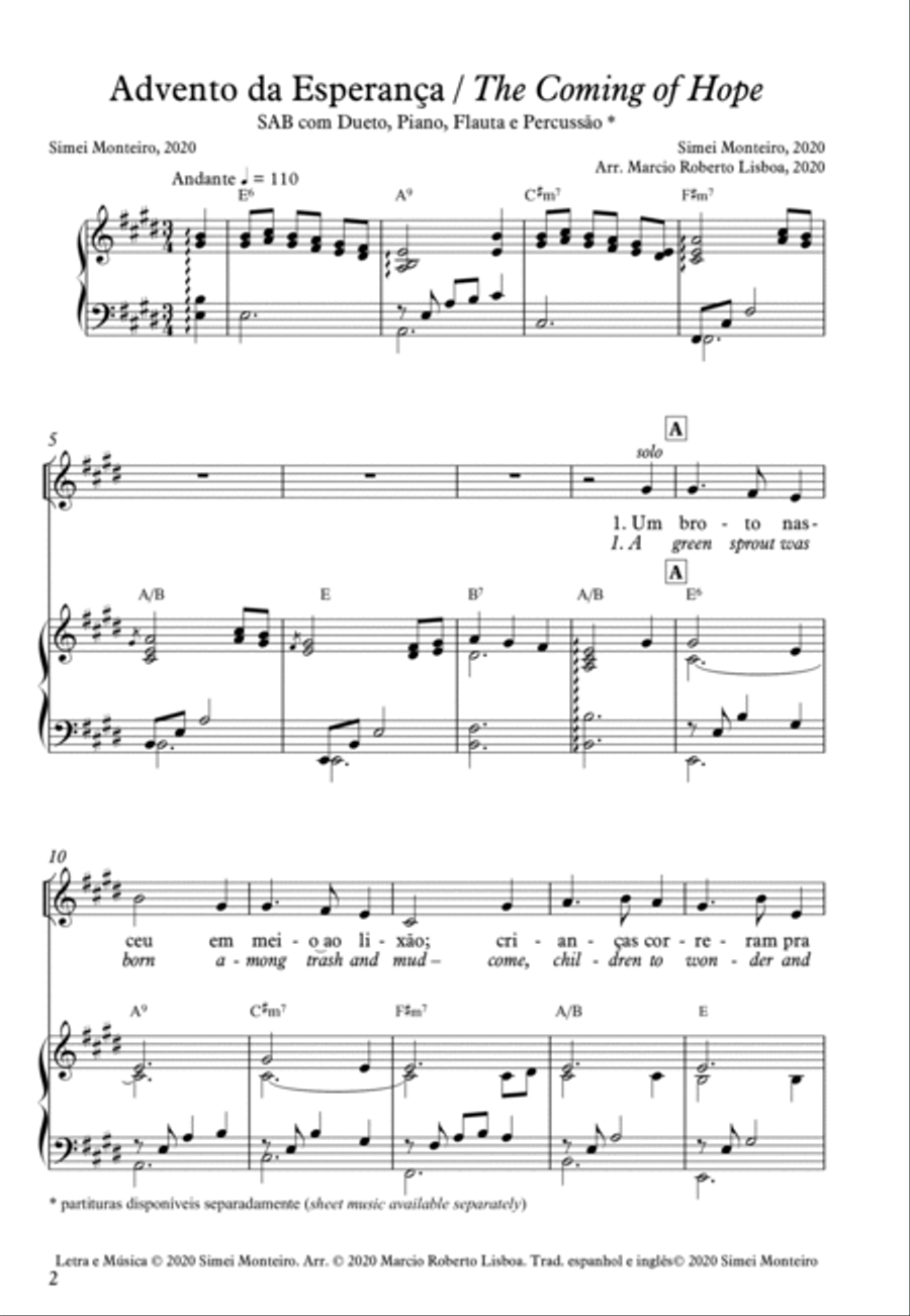 Advento da Esperança - The Coming of Hope 3-Part scores gallery preview page 2