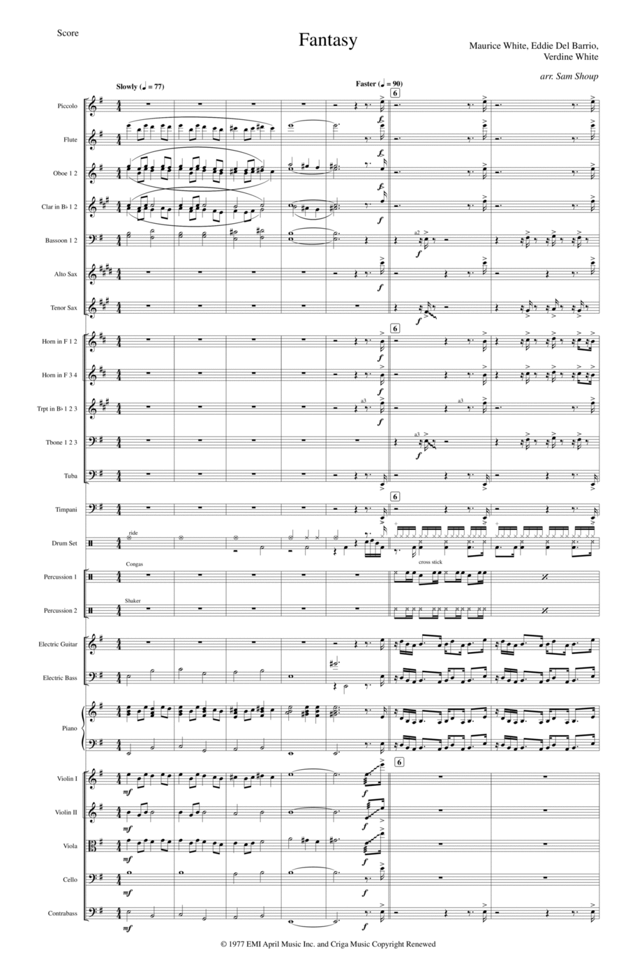 Fantasy Full Orchestra scores gallery preview page 1