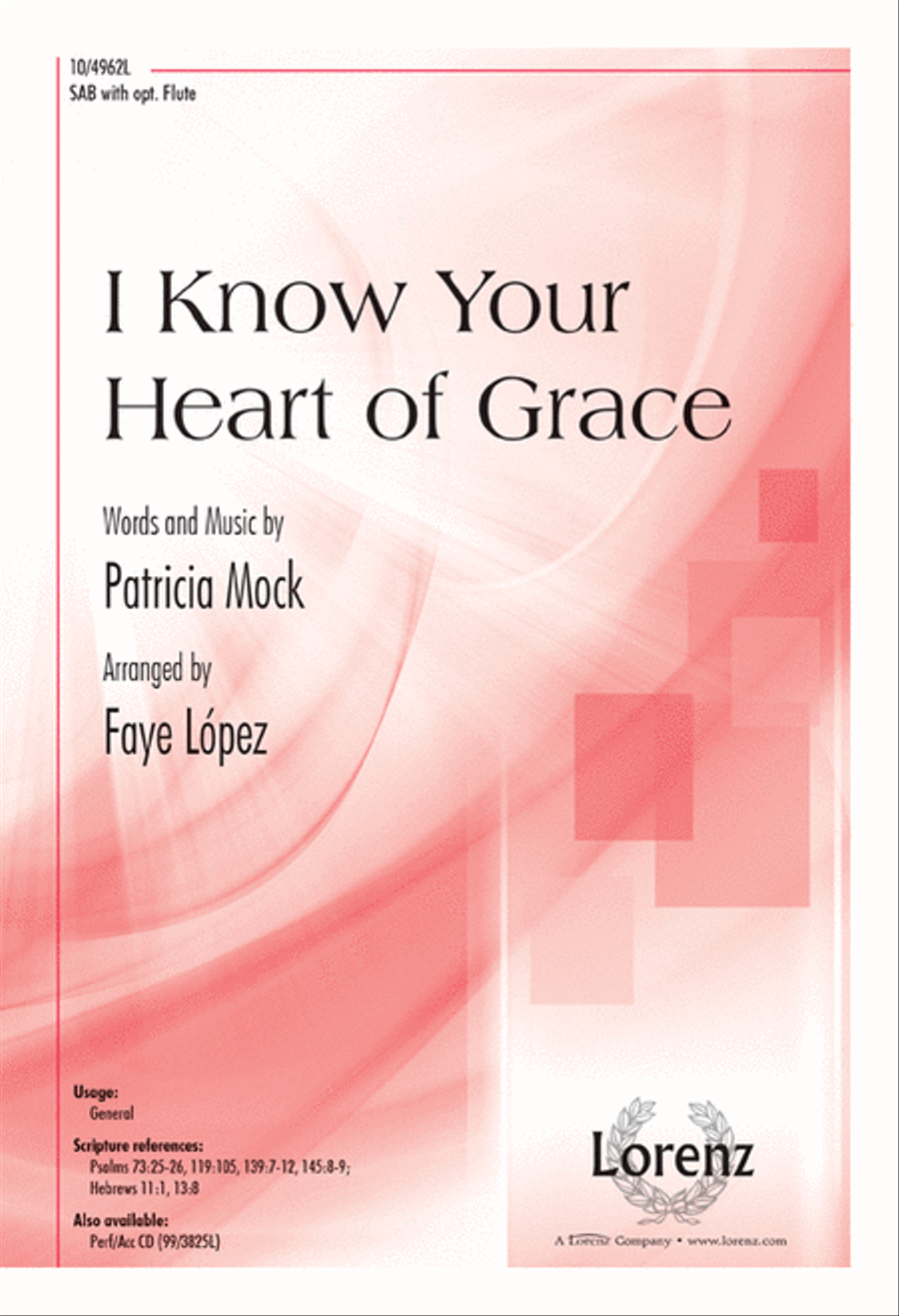 I Know Your Heart of Grace 3-Part scores gallery preview page 1